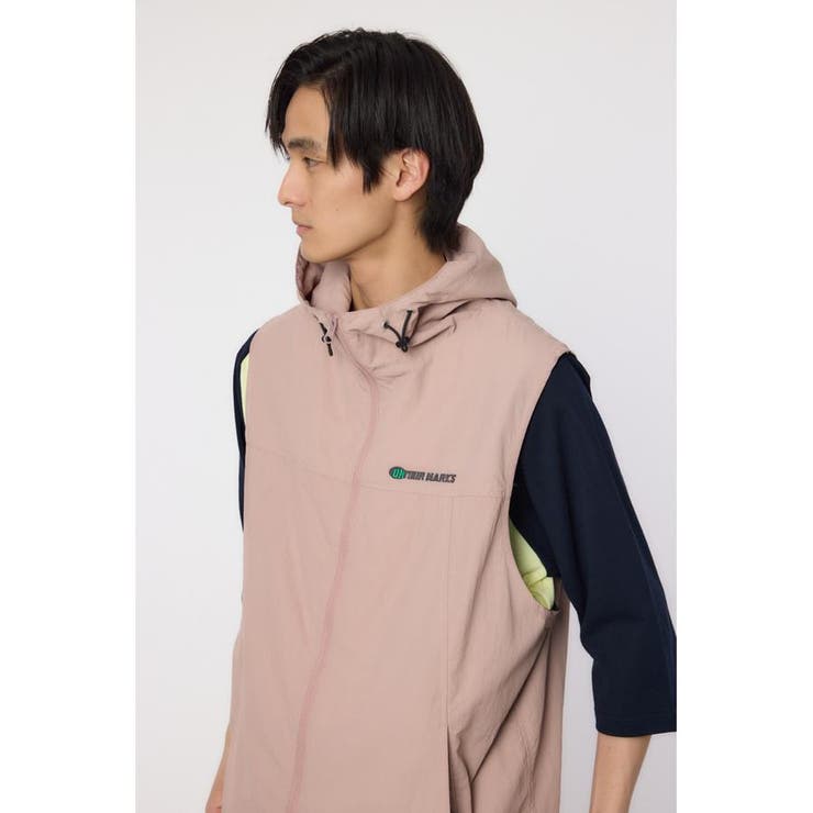 L/PNK1 | ドロストフーデッドベスト | RODEO CROWNS WIDE BOWL