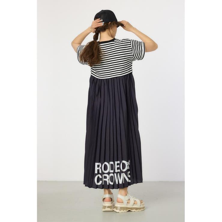 柄BLK5 | バックプリーツマキシワンピース | RODEO CROWNS WIDE BOWL