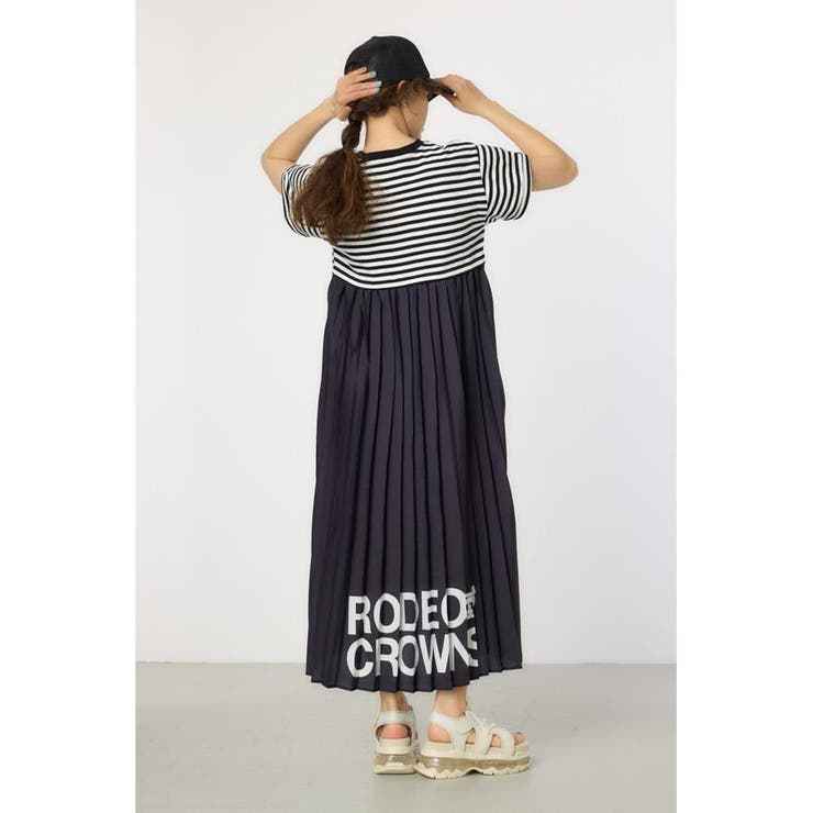 柄BLK5 | バックプリーツマキシワンピース | RODEO CROWNS WIDE BOWL