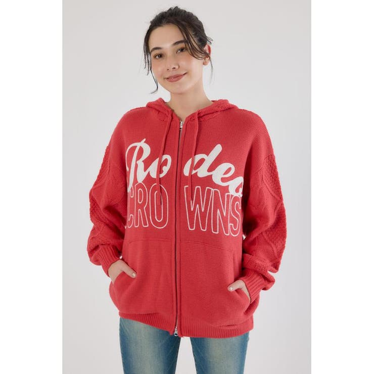 ロゴケーブルニットジップフーディー | RODEO CROWNS WIDE BOWL | 詳細画像13 