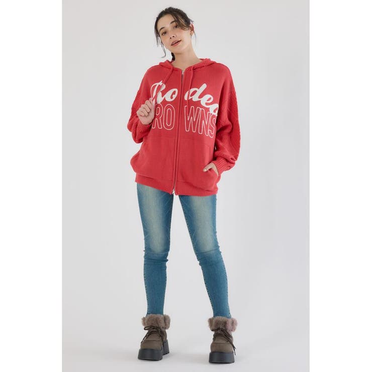 ロゴケーブルニットジップフーディー | RODEO CROWNS WIDE BOWL | 詳細画像16 