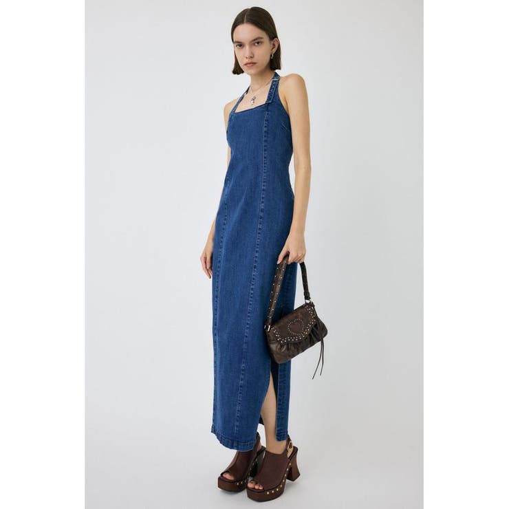 BLU | HALTER STRAP デニムドレス | MOUSSY OUTLET