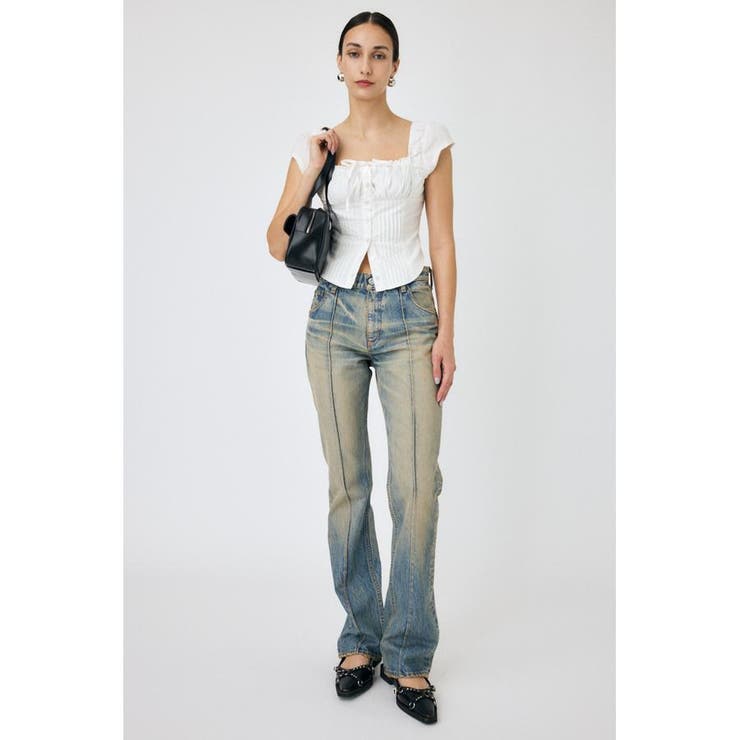 BLU | MIDRISE スリムフレアデニム | MOUSSY OUTLET