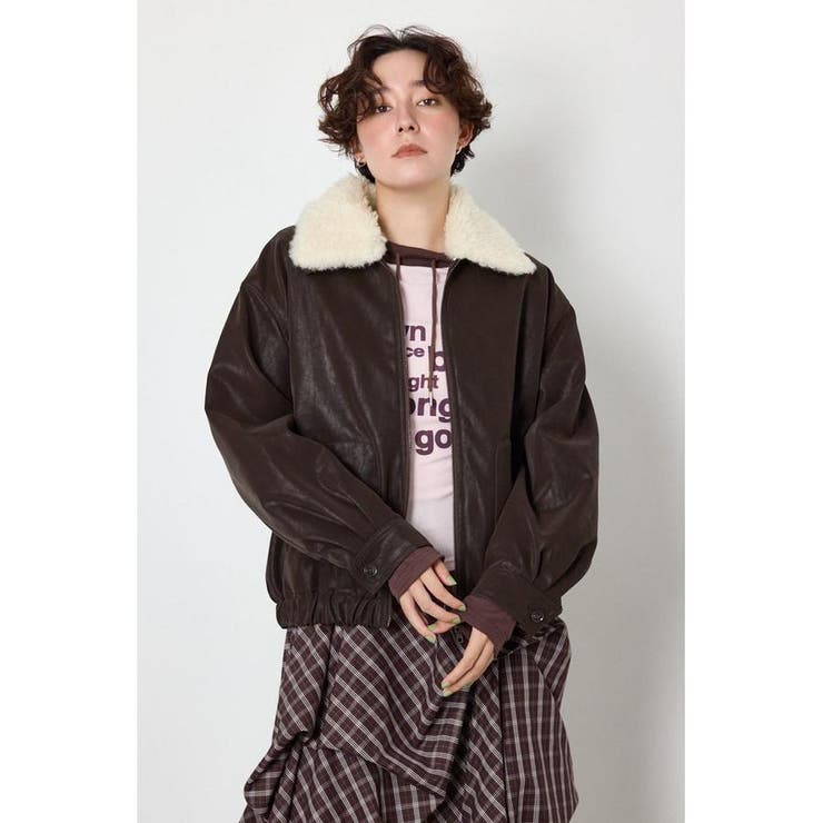 BRN | Suede look 2WAY ブルゾン | RODEO CROWNS WIDE BOWL