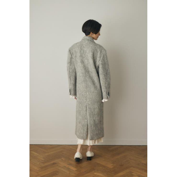 シャギーロングコート リサイクルポリエステル×ウール混 | MOUSSY OUTLET | 詳細画像5 