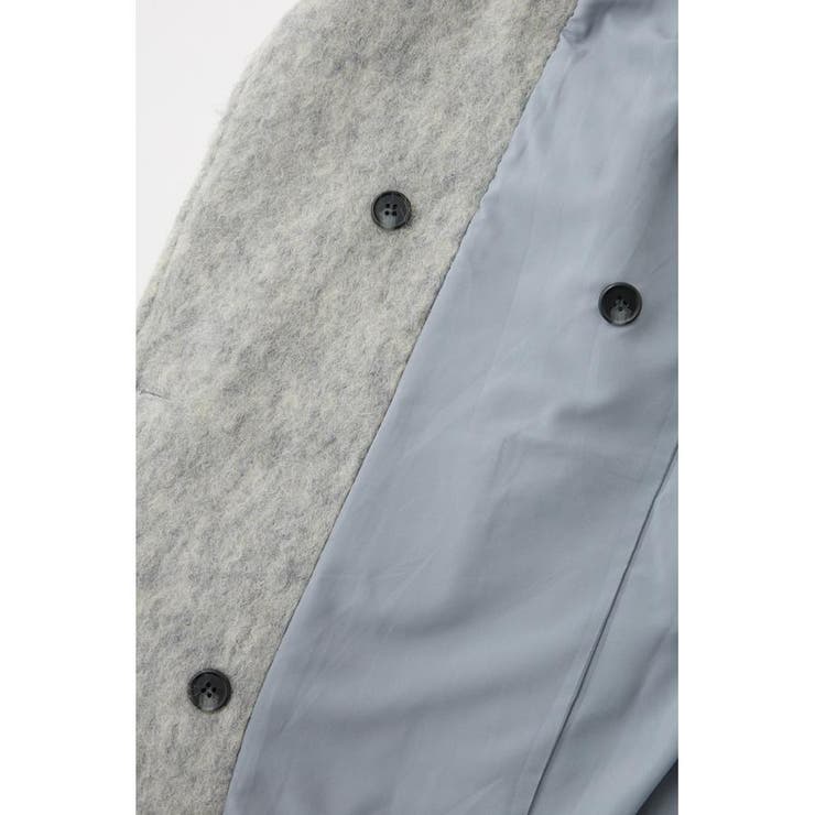 シャギーロングコート リサイクルポリエステル×ウール混 | MOUSSY OUTLET | 詳細画像15 