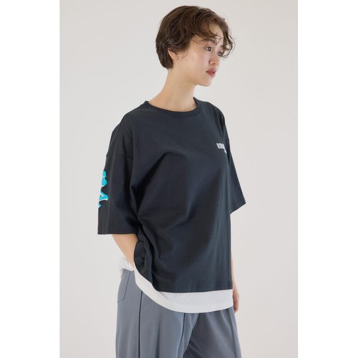 フェイクレイヤードスクリプトロゴ Tシャツ | RODEO CROWNS WIDE BOWL | 詳細画像10 