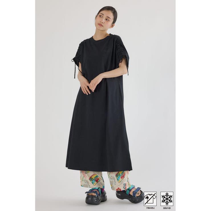 BLK | MASTER PROTECT シャーリングワンピース | RODEO CROWNS WIDE BOWL