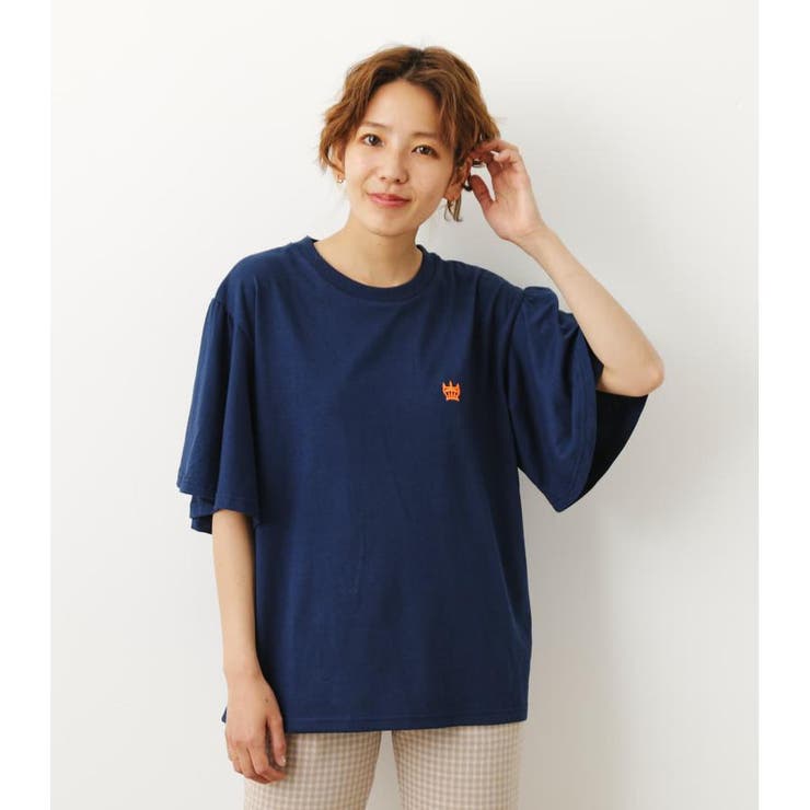 NVY | ワンポイントフレアTシャツ | RODEO CROWNS WIDE BOWL