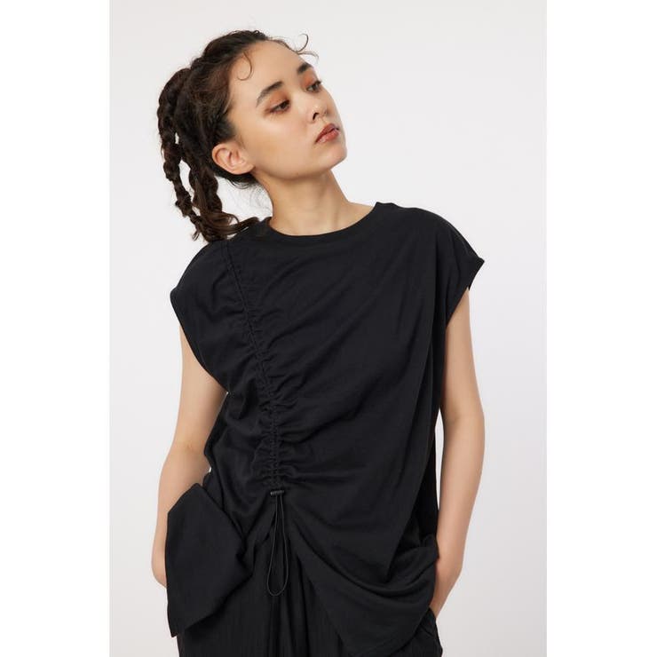 BLK | シャーリングタンクトップ | RODEO CROWNS WIDE BOWL