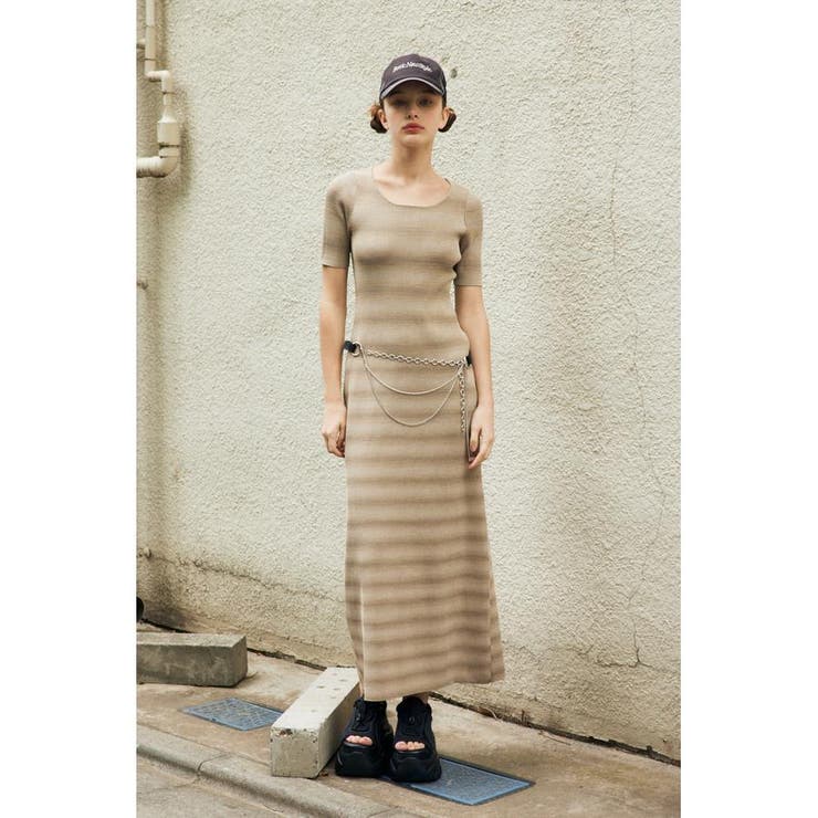 ROUND N/C BORDER ロングワンピース | SLY OUTLET | 詳細画像10