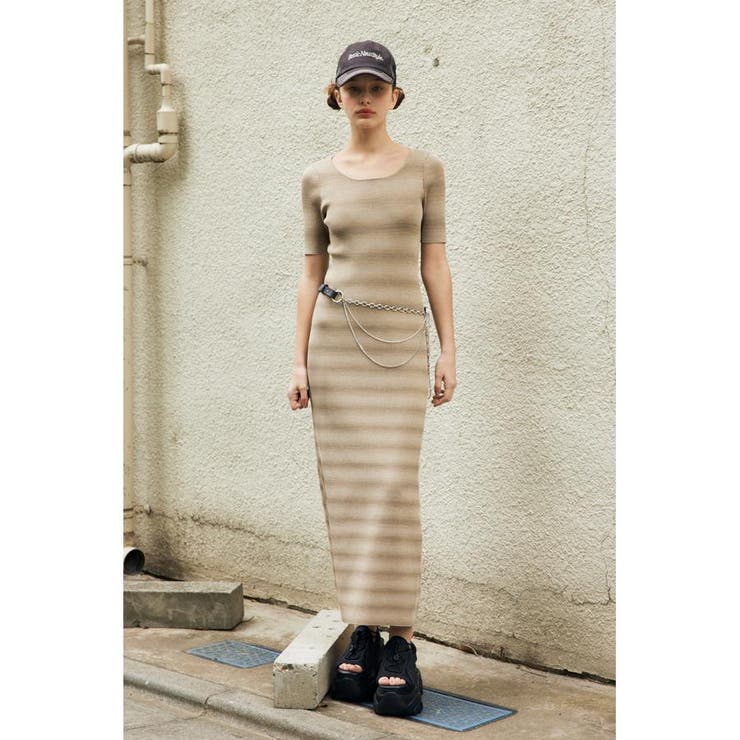 ROUND N/C BORDER ロングワンピース | SLY OUTLET | 詳細画像11