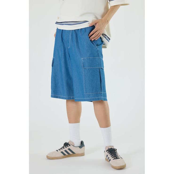 BLU | ライトデニムカーゴショーツ | RODEO CROWNS WIDE BOWL