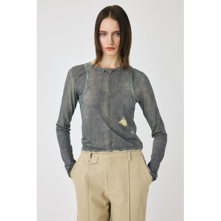 DENIM PRINT TRANSPARENT ロンT | MOUSSY OUTLET | 詳細画像19 