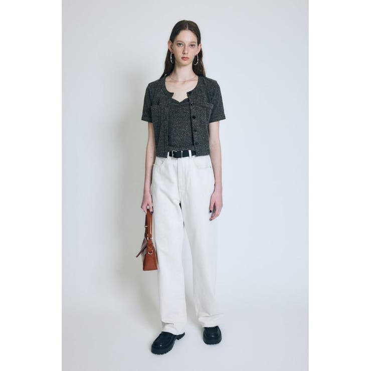 BOUCLE TWEED ハーフスリーブカーディガン | MOUSSY OUTLET | 詳細画像23 