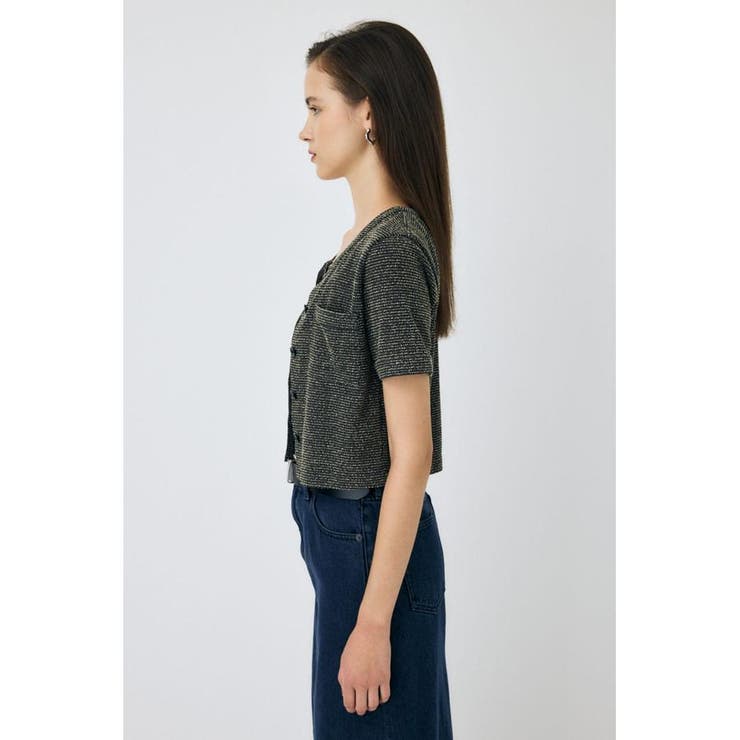 BOUCLE TWEED ハーフスリーブカーディガン | MOUSSY OUTLET | 詳細画像12 