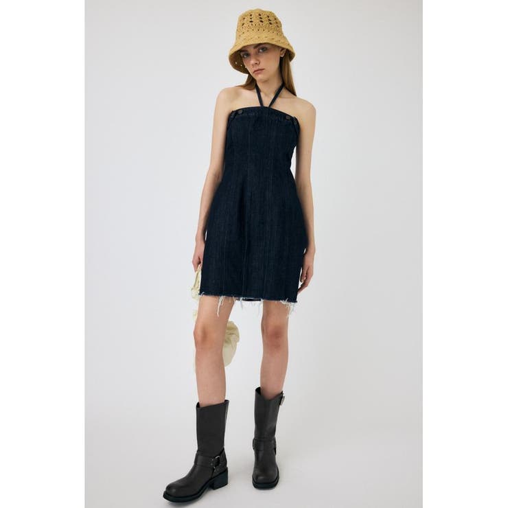 One Wash1 | DENIM BARETOP MINI ワンピース | MOUSSY OUTLET