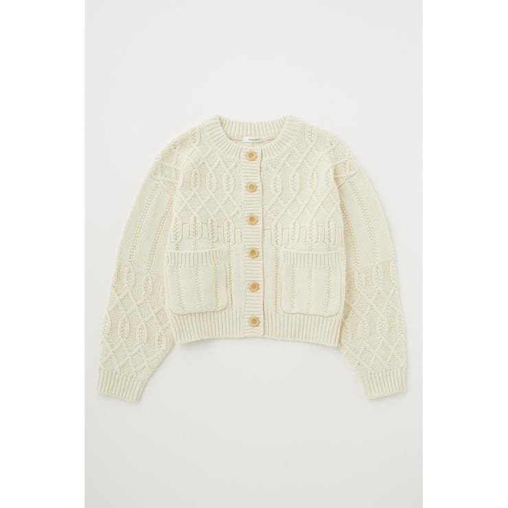 CABLE KNIT カーディガン | MOUSSY OUTLET | 詳細画像1 