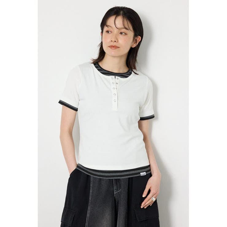 フェイクレイヤードヘンリーTシャツ | RODEO CROWNS WIDE BOWL | 詳細画像1 