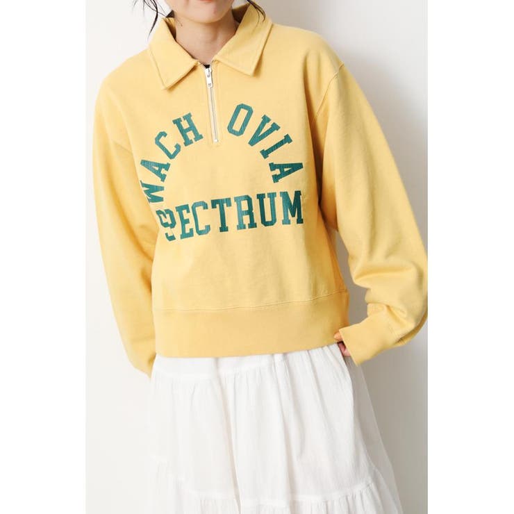 L/YEL1 | GOOD OLDハーフジップスウェットトップス | RODEO CROWNS WIDE BOWL