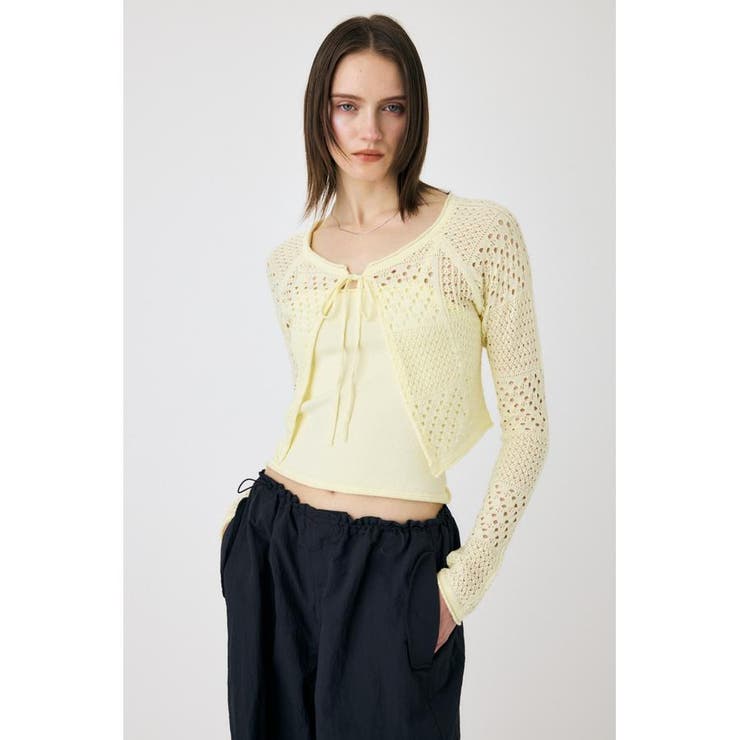 L/YEL1 | OPENWORK KNIT アンサンブル | MOUSSY OUTLET