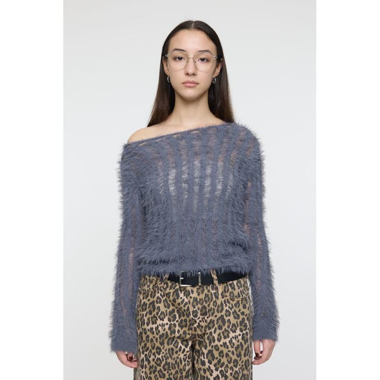 SHEER SHAGGY ロングスリーブニット | MOUSSY OUTLET | 詳細画像8 
