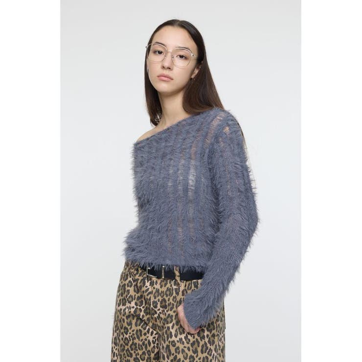 SHEER SHAGGY ロングスリーブニット | MOUSSY OUTLET | 詳細画像9 