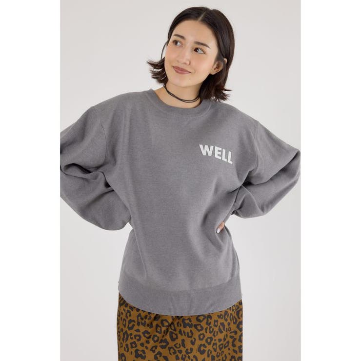 GRY | フェルトアップリケニットトップス | RODEO CROWNS WIDE BOWL