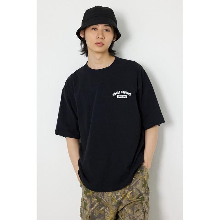 BLK | ARTフラワーTシャツ | RODEO CROWNS WIDE BOWL