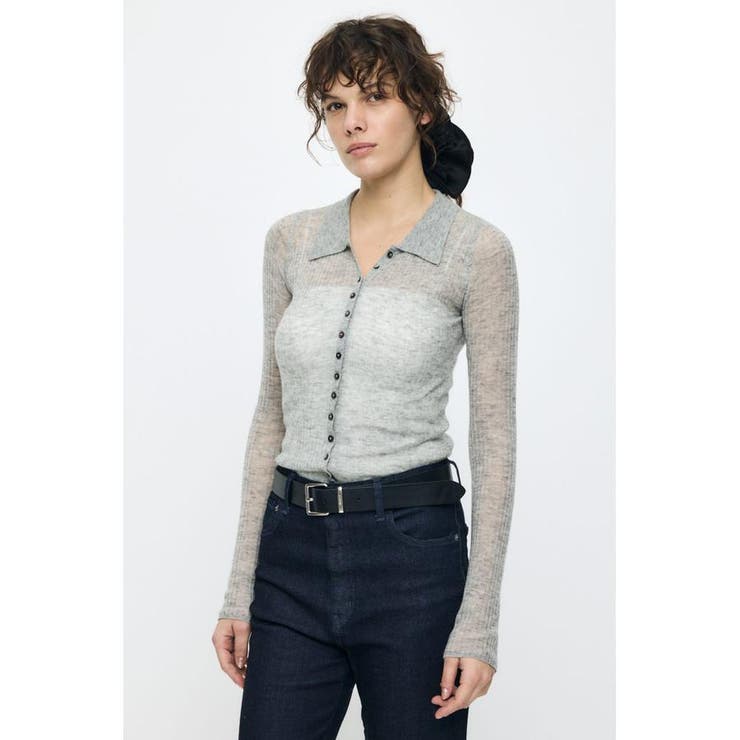 T.GRY | SHEER KNIT SHIRT シャツ | MOUSSY OUTLET