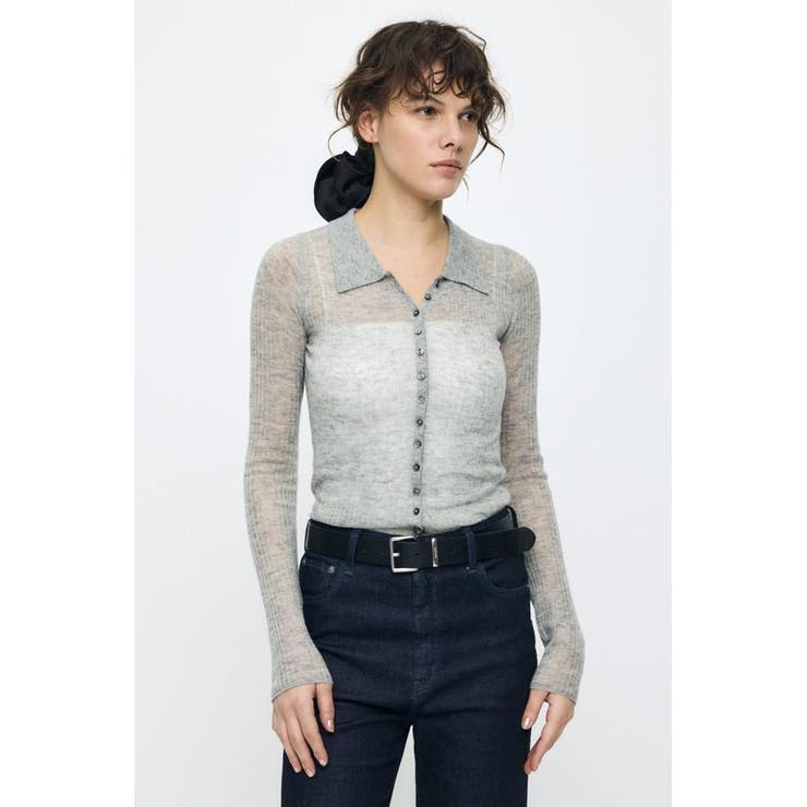 SHEER KNIT SHIRT シャツ | MOUSSY OUTLET | 詳細画像19 