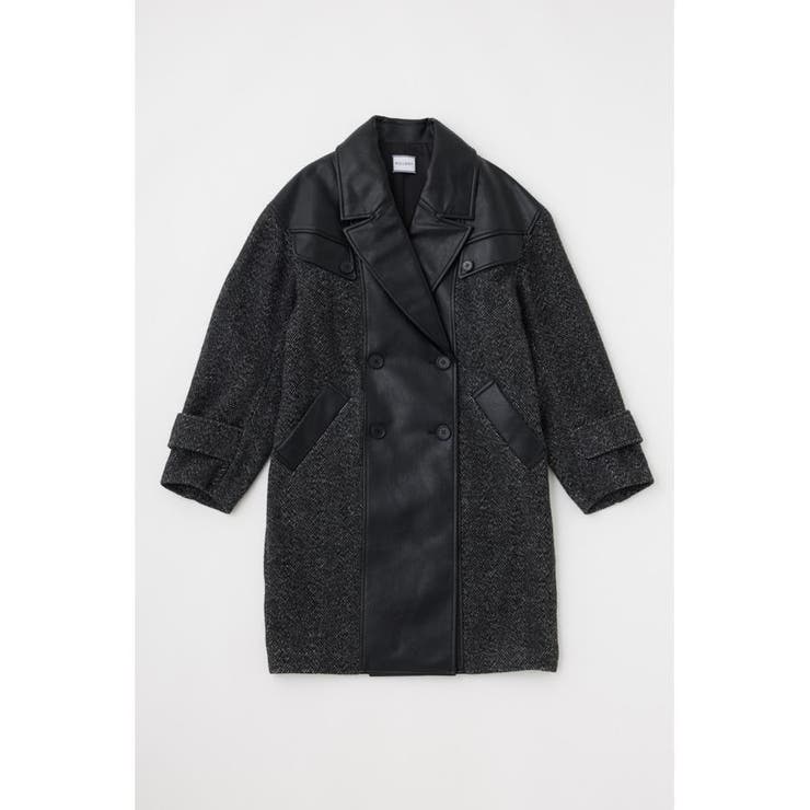 moussy F/LEATHER COLLAR DENIM ジャケット moussy F／LEATHER COLLAR DENIM ジャケット