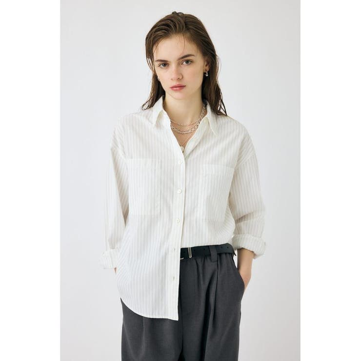 WHT | STRIPE COLOR シャツ | MOUSSY OUTLET