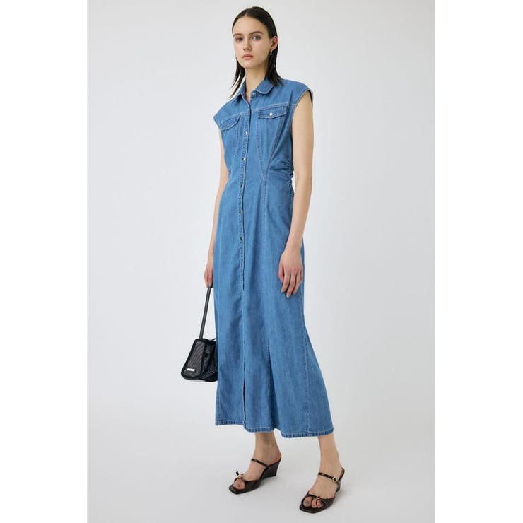 CAP SLEEVE デニムドレス | MOUSSY OUTLET | 詳細画像3 
