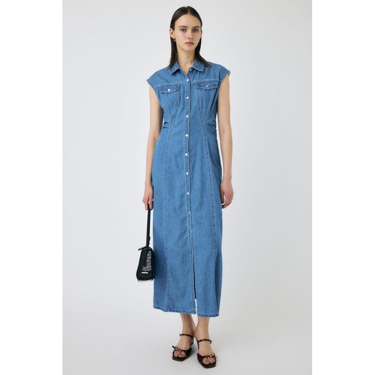 CAP SLEEVE デニムドレス | MOUSSY OUTLET | 詳細画像4 