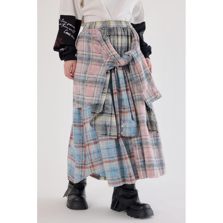 Multi_1 | ヴィンテージチェックシャツスカート | RODEO CROWNS WIDE BOWL