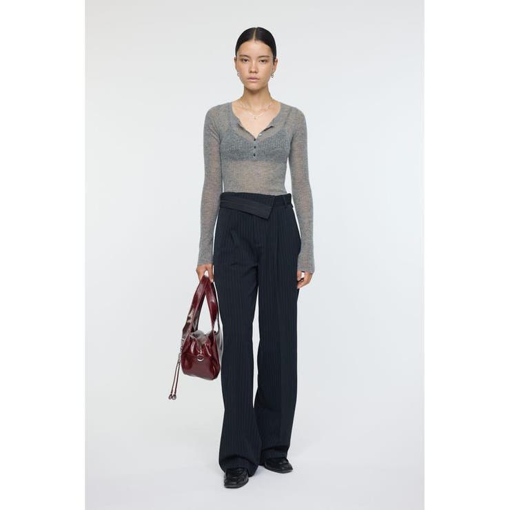 SHEER HENRY NECK ニットトップス | MOUSSY OUTLET | 詳細画像26 