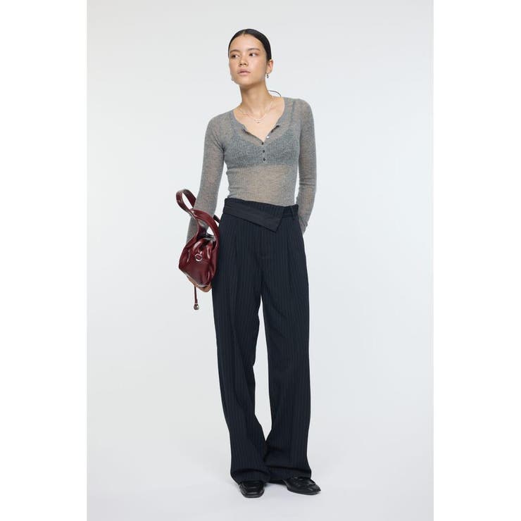 SHEER HENRY NECK ニットトップス | MOUSSY OUTLET | 詳細画像27 