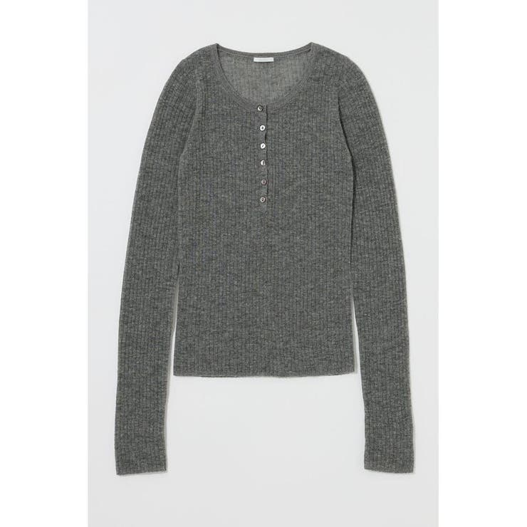SHEER HENRY NECK ニットトップス | MOUSSY OUTLET | 詳細画像30 