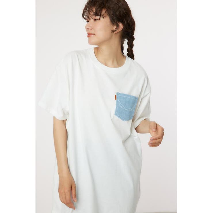 Oblong Logo デニムアップリケTワンピース | RODEO CROWNS WIDE BOWL | 詳細画像1 