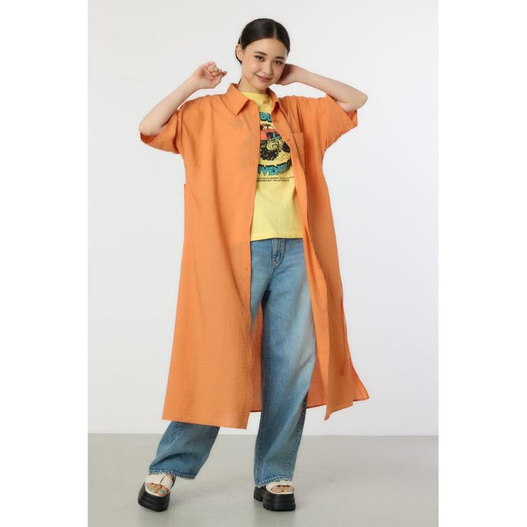 ORG | エアリータッチシャツワンピース | RODEO CROWNS WIDE BOWL