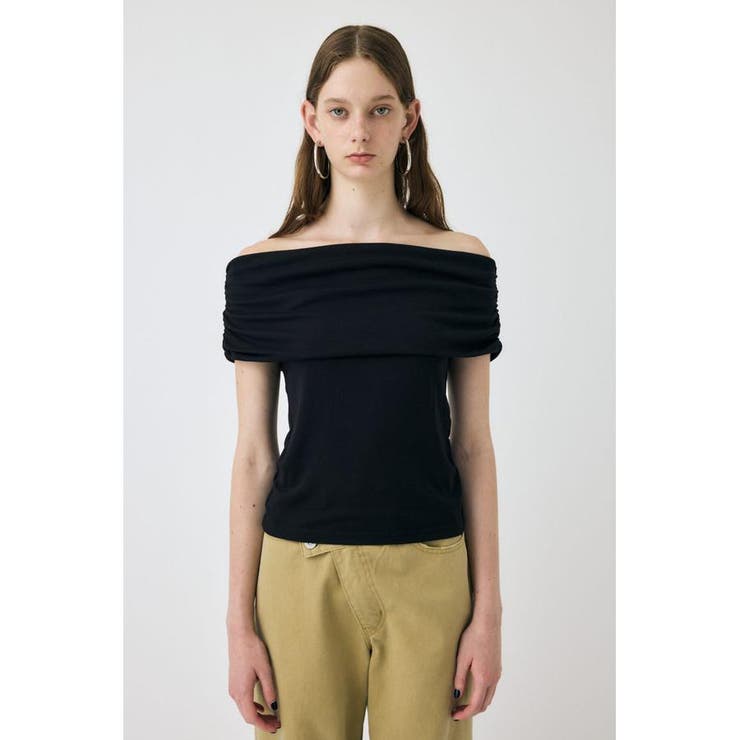BLK | SHEER OFF SHOULDER トップス | MOUSSY OUTLET