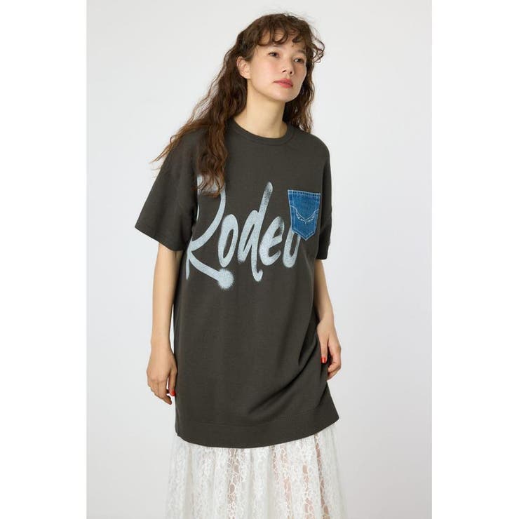 C.GRY | スプレーロゴニットワンピース | RODEO CROWNS WIDE BOWL