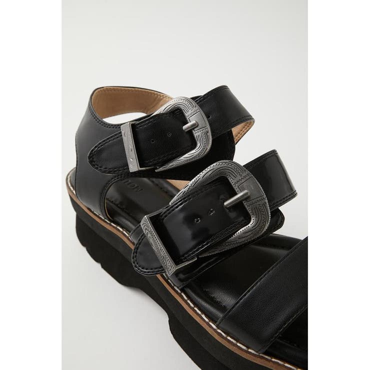 【MOUSSY】DOUBLE BUCKLEサンダル DOUBLE BUCKLE サンダル[品番：BJLW0020177]｜MOUSSY OUTLET（マウジー