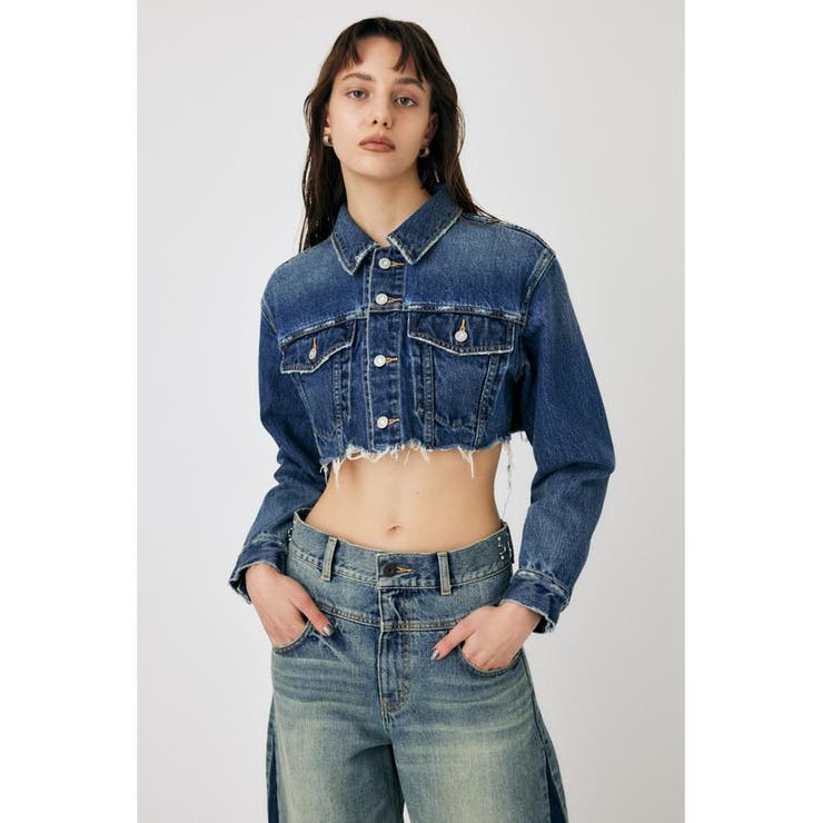 BLU | RAW EDGE SHORT DENIM ジャケット | MOUSSY OUTLET