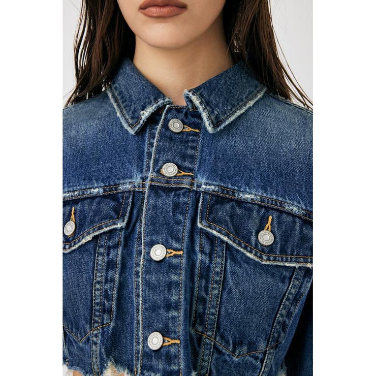 RAW EDGE SHORT DENIM ジャケット | MOUSSY OUTLET | 詳細画像8 