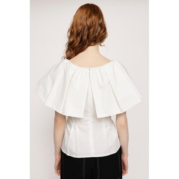 O/WHT1】2WAY VOLUME FRILL ブラウス[品番：BJLW0025540]｜SLY OUTLET