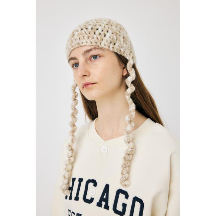 BEG | FLUFFY CROCHET HEAD キャップ | MOUSSY OUTLET
