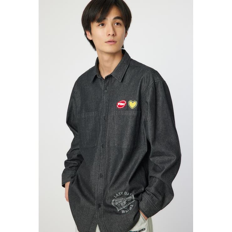 BLK | LAZYデニムシャツ | RODEO CROWNS WIDE BOWL