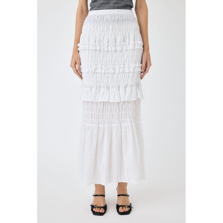 WHT | SHIRRING LONG スカート | MOUSSY OUTLET